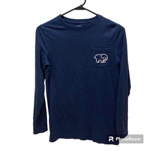 Ivory Ella Women’s Save The Elephants Navy Blue Long Sleeve T-Shirt Size XS Tee